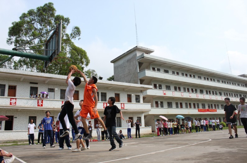 参赛队员在场上拼抢