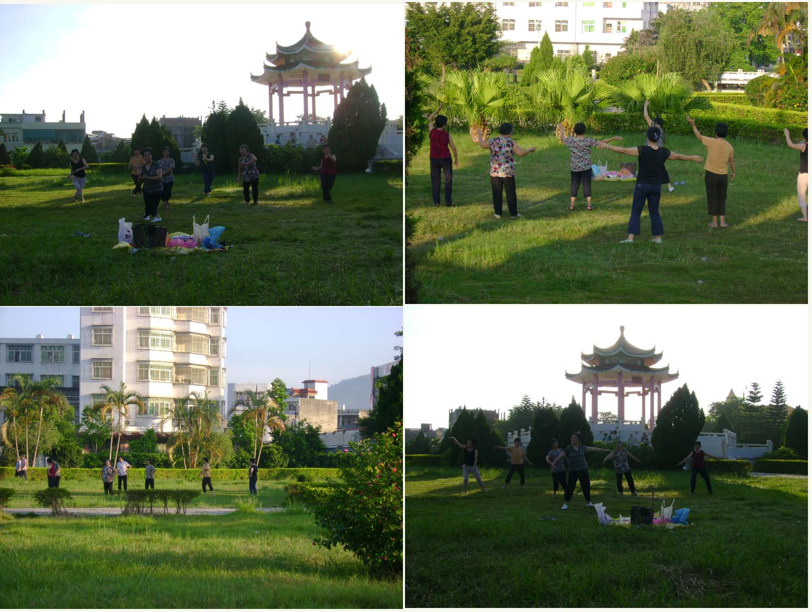 她们的晨运是一首最朴素的乐章,唤醒了小镇人们开始一天的劳作