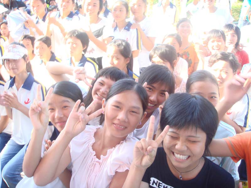 激情洋溢的学生