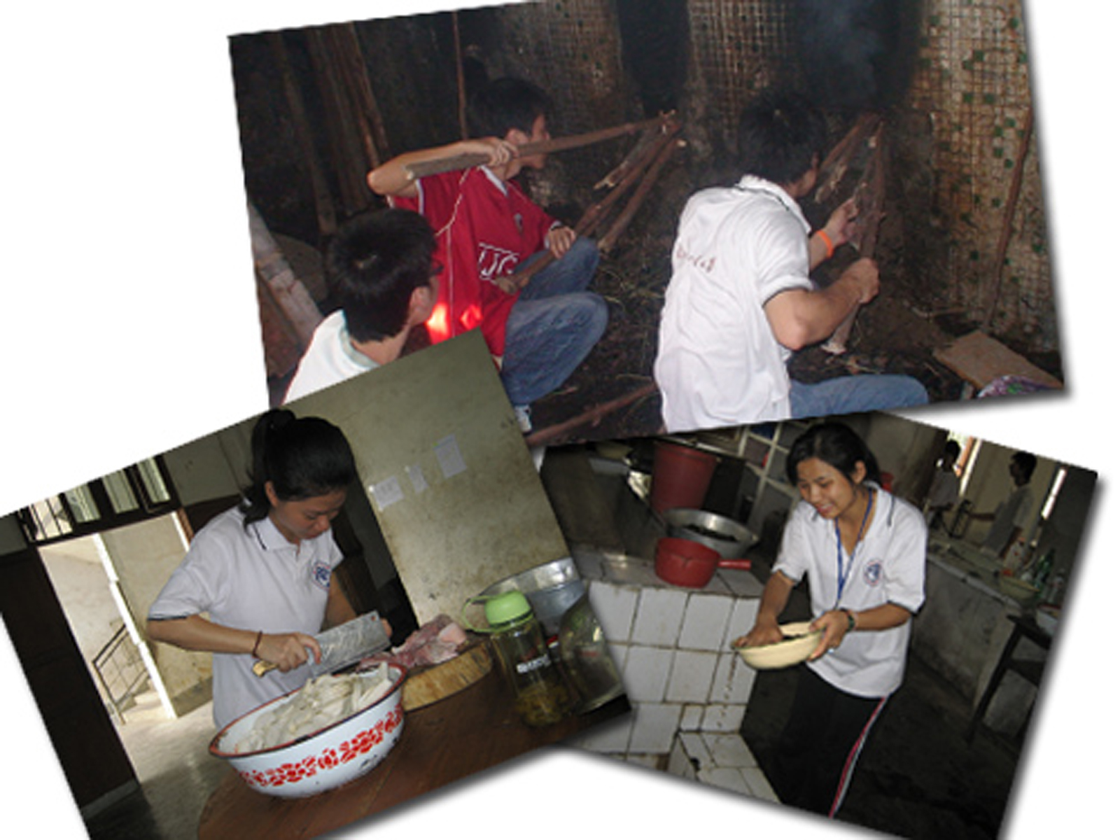 大锅菜准备进行时