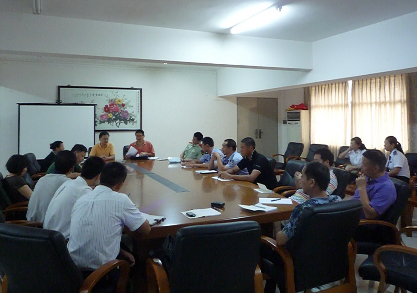 人口普查工作及培训会议现场