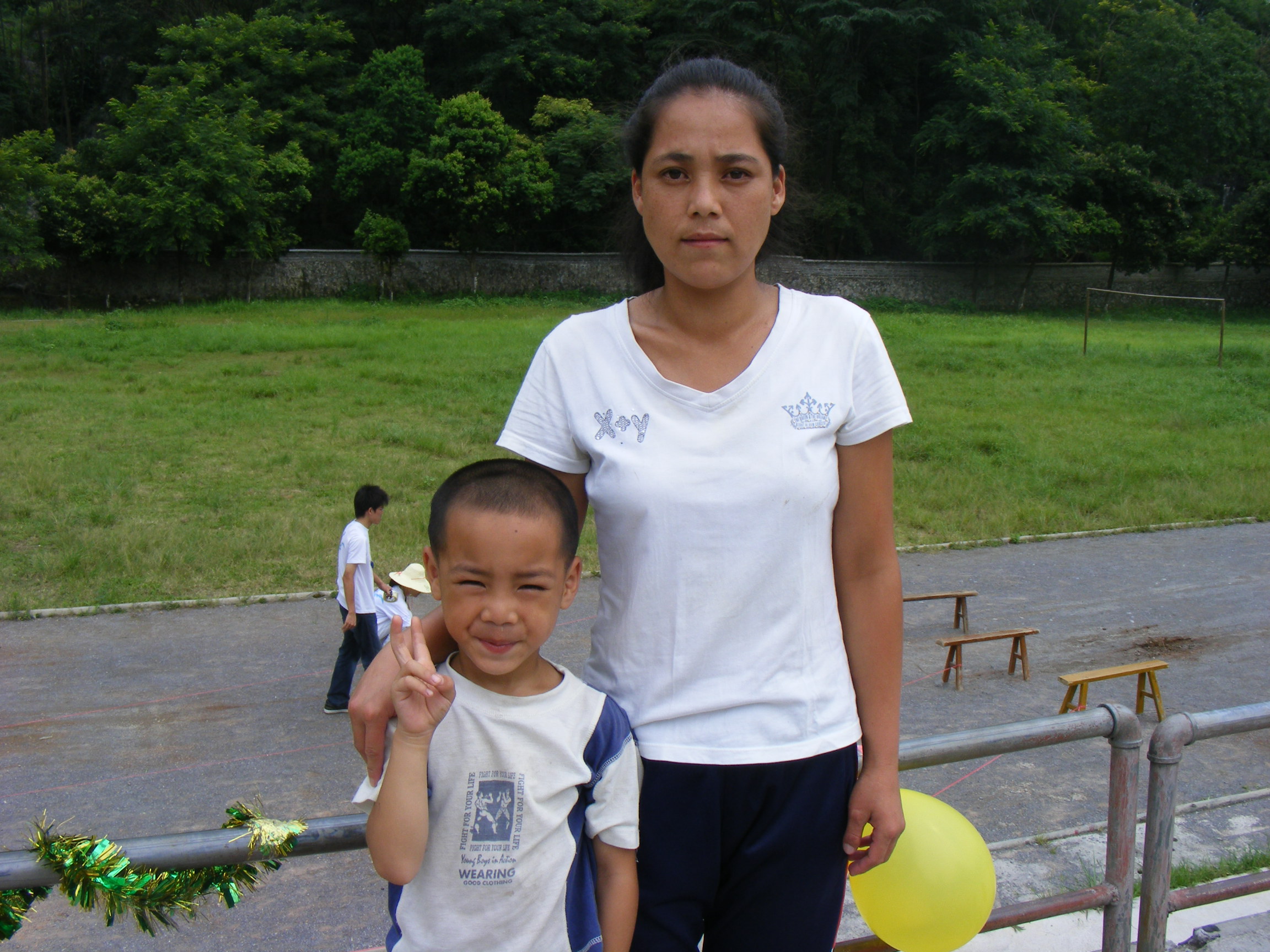 妈妈来看我比赛啦!