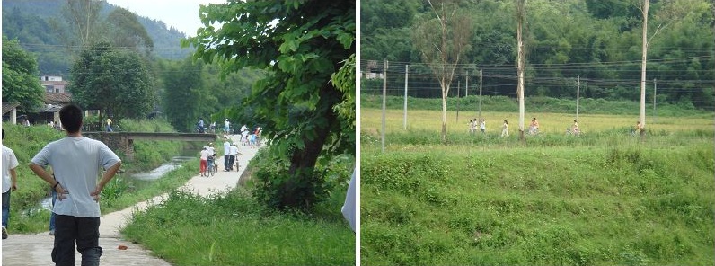 走在乡间的小路上