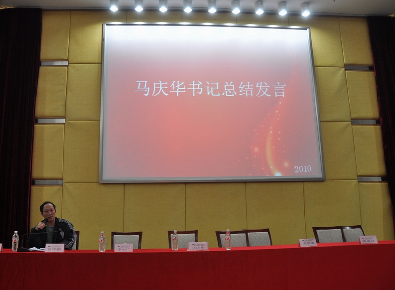 党委书记马庆华作总结发言