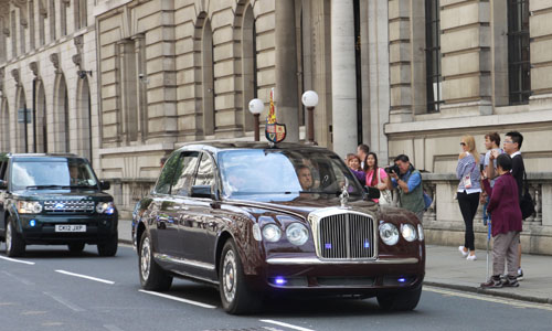 英女王的车。 黄豫摄 英女王的车。 黄豫摄